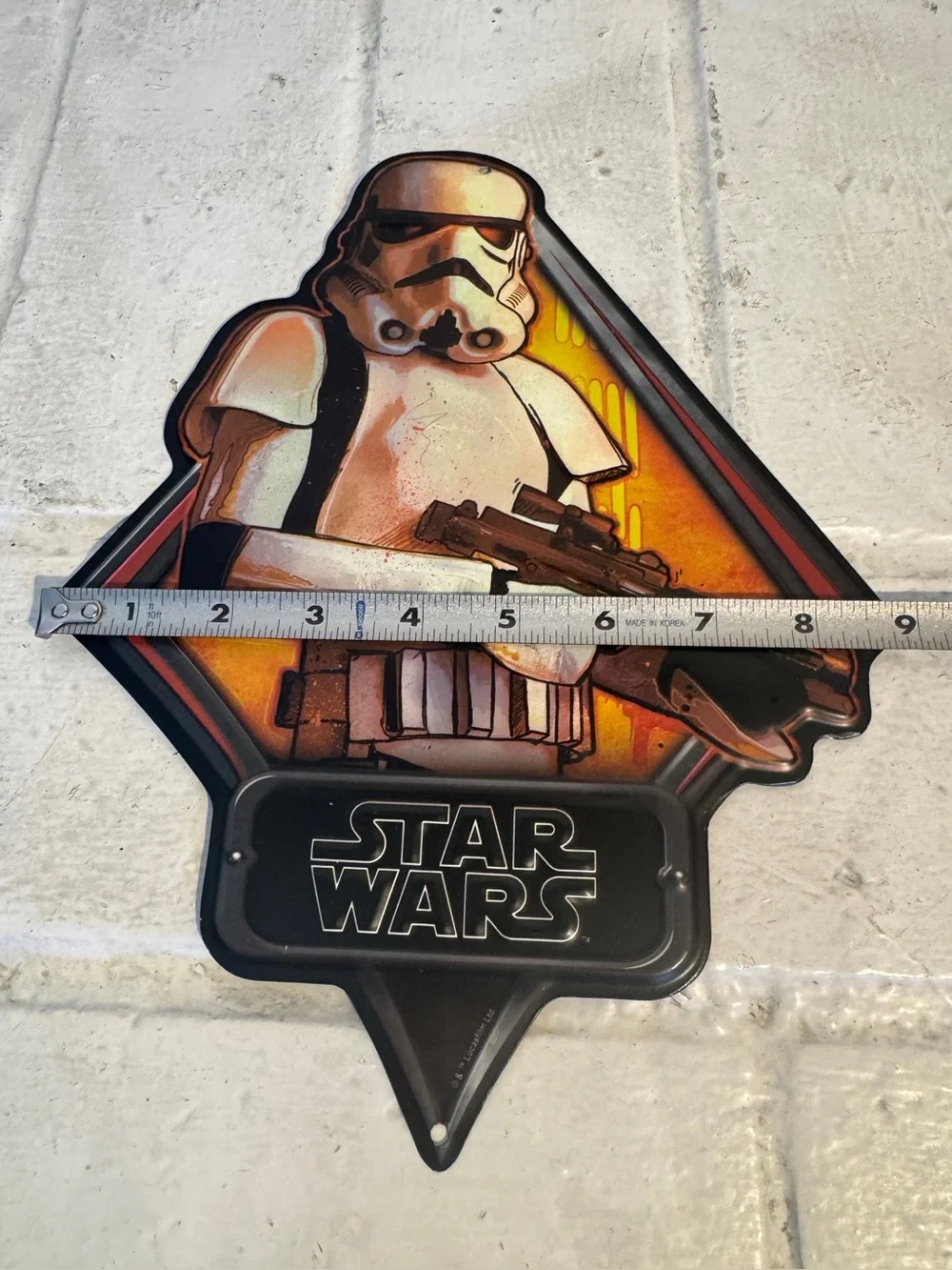 Star Wars Embossed Metal Wall Sign Set – Darth Vader & Stormtrooper Decor